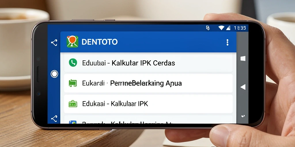 Tampilan antarmuka DENTOTO yang sederhana dan fungsional.