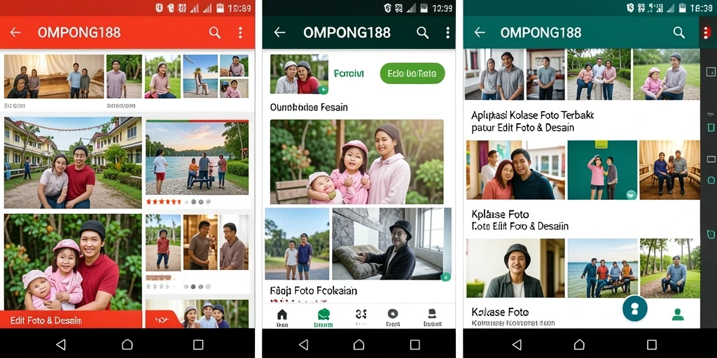 Antarmuka OMPONG188 yang menarik untuk membuat kolase foto.