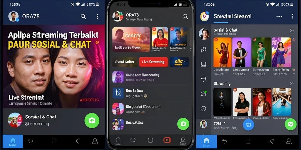 Tampilan antarmuka ORA78 yang intuitif untuk Live Streaming.