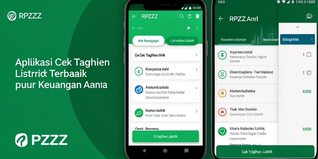Antarmuka pengguna RPZZZ untuk cek tagihan listrik yang sederhana.