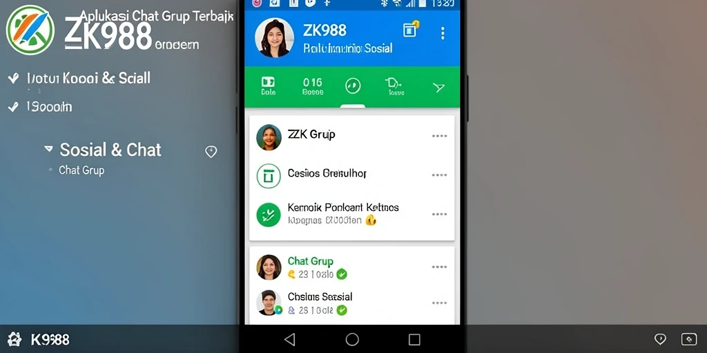 Tampilan antarmuka ZK988 yang menarik untuk chat grup.